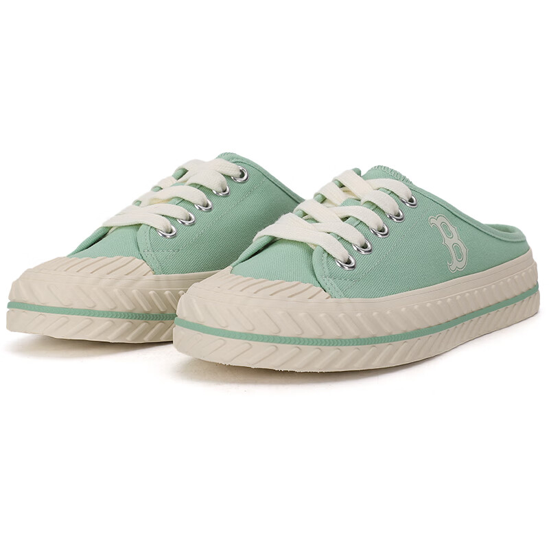 mlb官方 女子简约半拖帆布鞋 3amuua11n-43kal 波士顿/绿色 36.