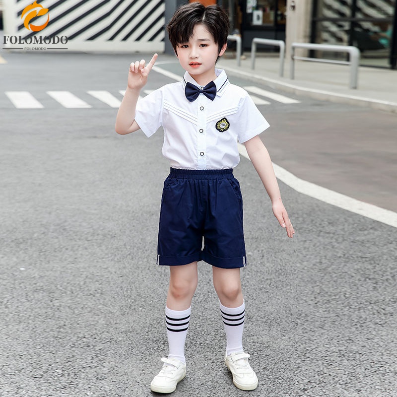 山头林村幼儿园园服夏装英伦学院风校服毕业照套装小学生合唱演出班服