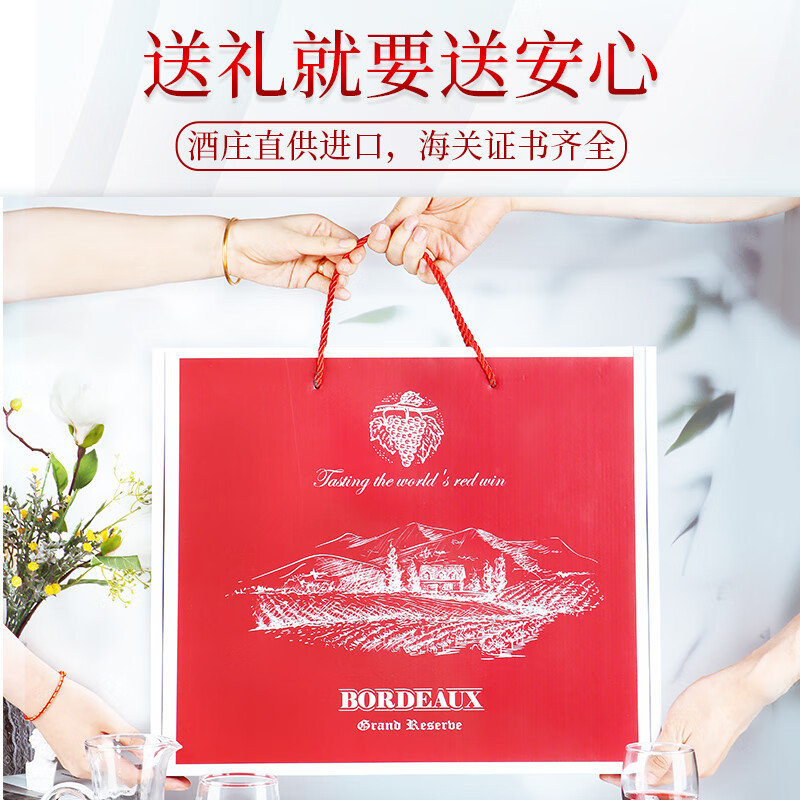 马丁巴克进口红酒双支礼盒带酒具 高档套盒 赤霞珠干红葡萄酒 年货送礼 【庄园红酒】尊享酒礼带酒具