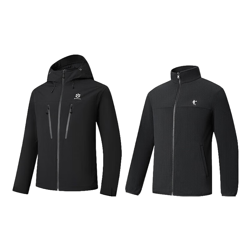 乔丹山神PRO冲锋衣三合一男士秋冬季户外保暖外套男防水防风衣男夹克