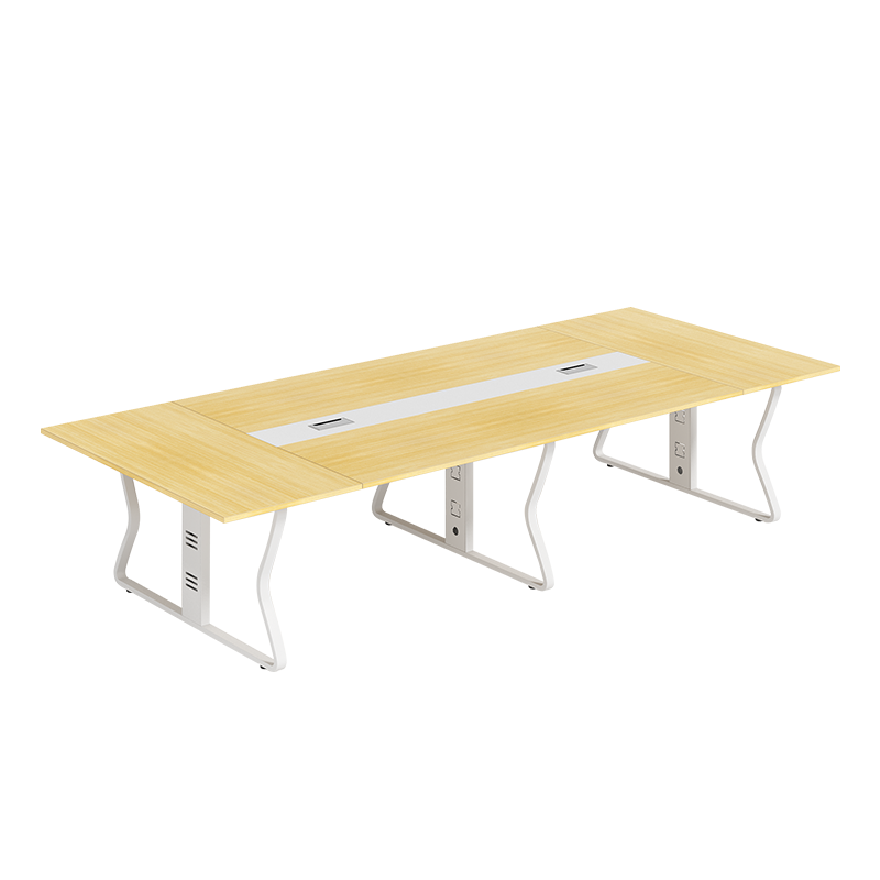 (YOUEOF)会议桌长桌简约现代小型接待会议室洽谈培训桌468人会议桌椅组合 峡谷胡桃色 2.2*1.1米(不含椅)