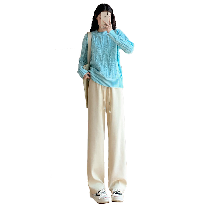 ���ڲ����������������п�Ů2024���ﶬ���¿������֯���ȿ�С���ӿ��ɵ�о��ֱͲ�� ̿��ɫ-���桾�ﶬ�����޿ S���ʺ�80-95�