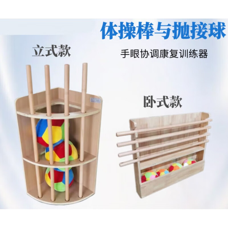 体操棒与抛接球立式卧式上肢体平衡协调性锻炼家用康复训练器材棍