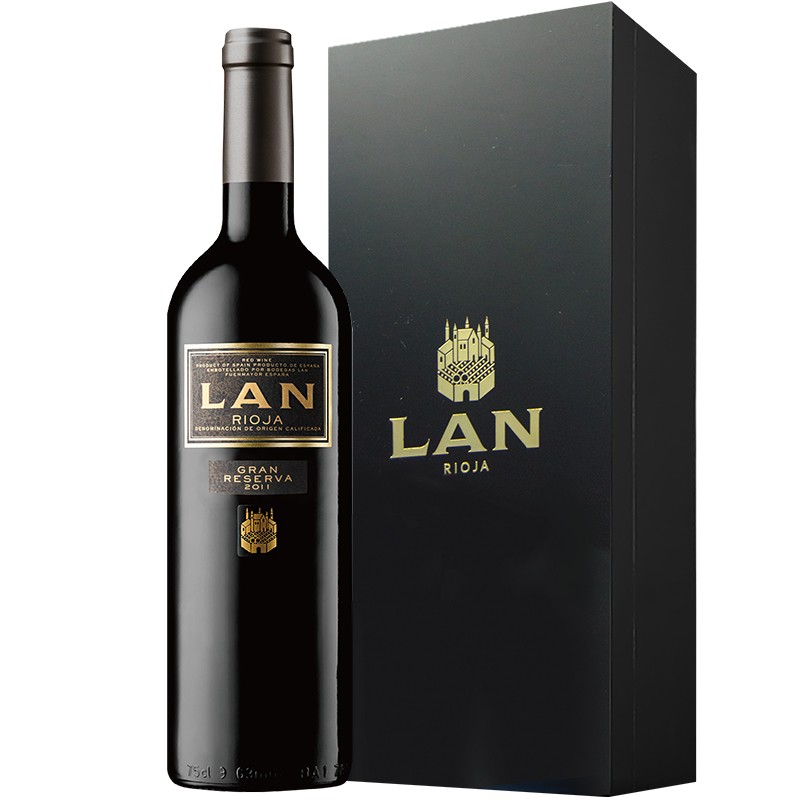 澜lan黑标特级珍藏干红葡萄酒单瓶礼盒 西班牙红酒里奥哈原瓶进口