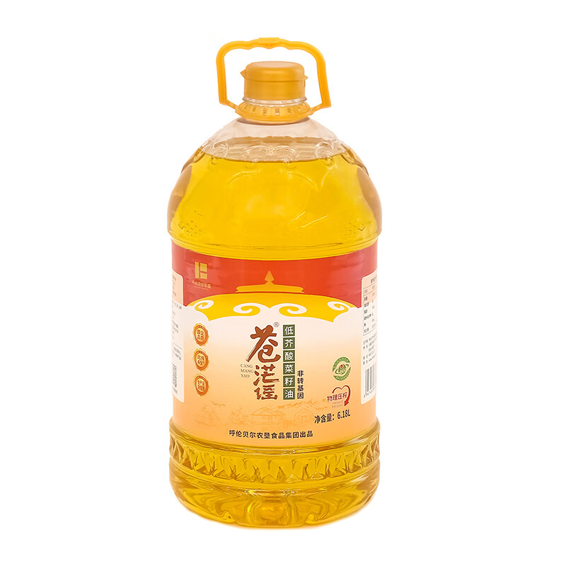 苍茫谣（CangmangYao）低芥酸菜籽油6.18L非转基因物理压榨一级食用油呼伦贝尔农垦出品