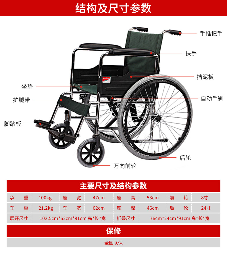 鱼跃(yuwell)轮椅车配件塑料滑块 原装配件适用h007 h005b h009b 卡扣