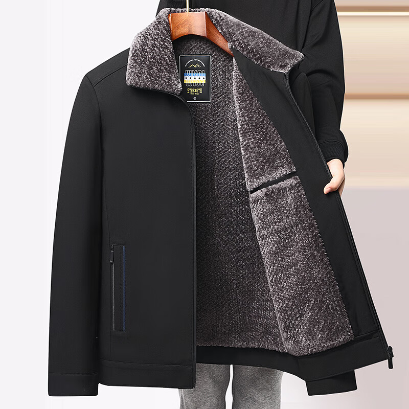 正咖冬天老头老爷爷棉服爸爸秋外套中老年装夹克男老年人衣服爷爷加绒