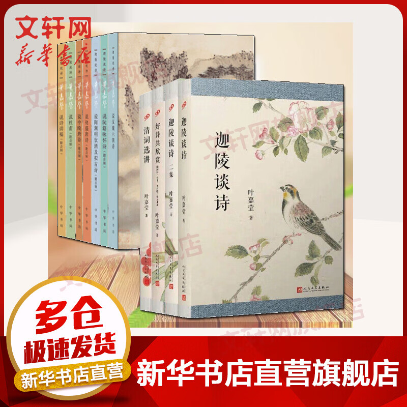 全套11册 叶嘉莹说初盛唐诗陶渊明中晚唐诗诗讲稿汉魏六朝诗杜甫诗阮籍怀古诗迦陵谈诗清词选讲好诗共欣赏