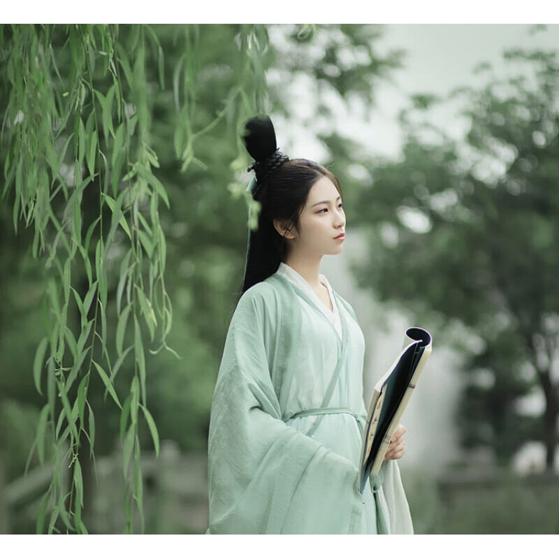 fengedun女侠风古装汉服魏晋风交领雪纺飘逸超仙古代侠客中国风写真