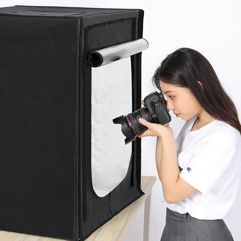 春影（CY） LED大型摄影棚套装可调光专业服装人像小型简易静物拍照摄影箱 1米大型摄影棚