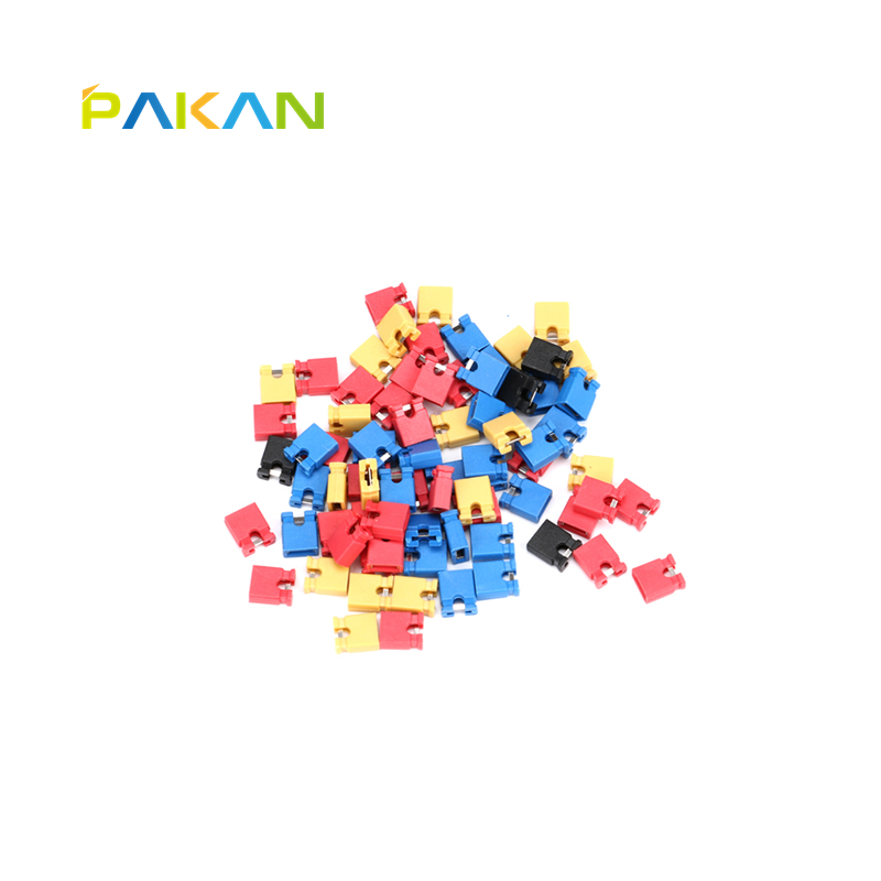 54mm 跳线帽 短路块 排针连接块 黑 黄 蓝 红色 2.