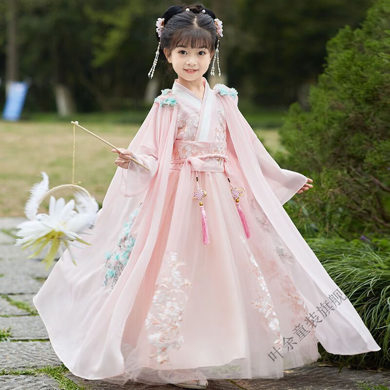 创京懿选汉服儿童女夏装女童连衣裙女孩古装衣服仙气古风公主裙2024