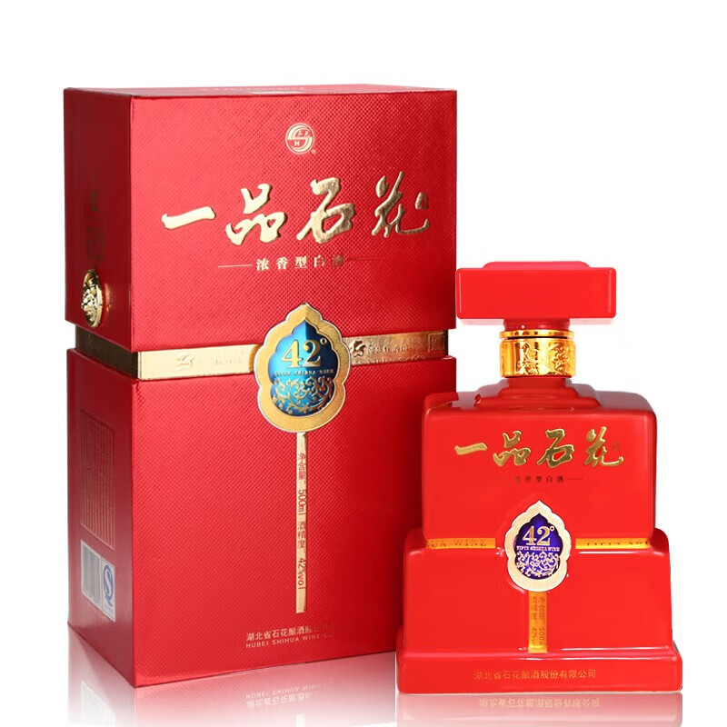 石花 石花一品 品级系列 浓香型白酒 42度粮食酒 500ml 单瓶装