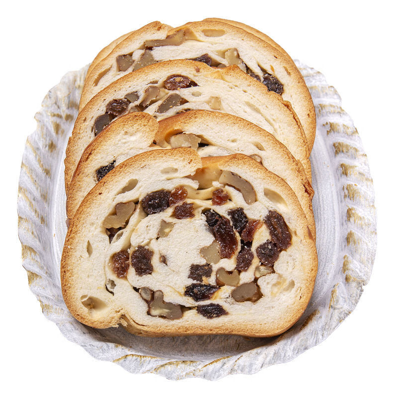 俄罗斯大列巴面包坚果麦面包新疆果仁列巴面包零食旅行学生早餐 核桃仁葡萄干2条总800克