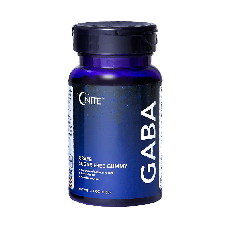 GNITE晚安美国进口GABA睡眠软糖一代氨基丁酸非褪黑素软糖60粒 一代GABA睡眠软糖 60粒*1瓶