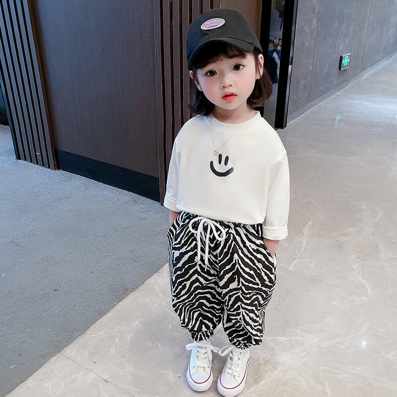 乔僖枫女童休闲运动两件套2024春秋装新款儿童韩版时尚小女孩洋气二