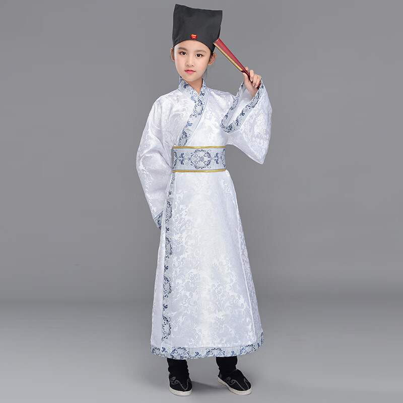 映娇宋朝服装男童开笔礼儿童古装汉服国学小学生舞蹈服夏季款演服装书
