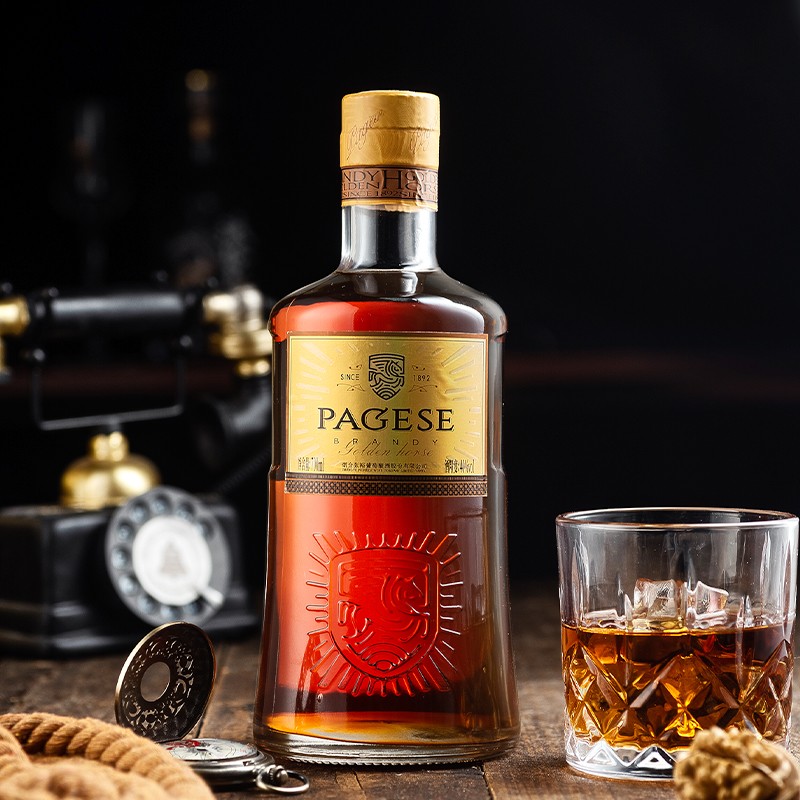 张裕派格尔金马白兰地 700ml单瓶礼盒装 40度洋酒品尝酒葡萄蒸馏酒  700mL 1瓶