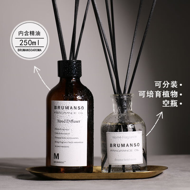 KETAOQI家用无火香薰室内汽车香水卧室空气清新剂卫生间厕所除臭精油持久 英国梨与小苍兰(经典花果香) 250ml 2瓶