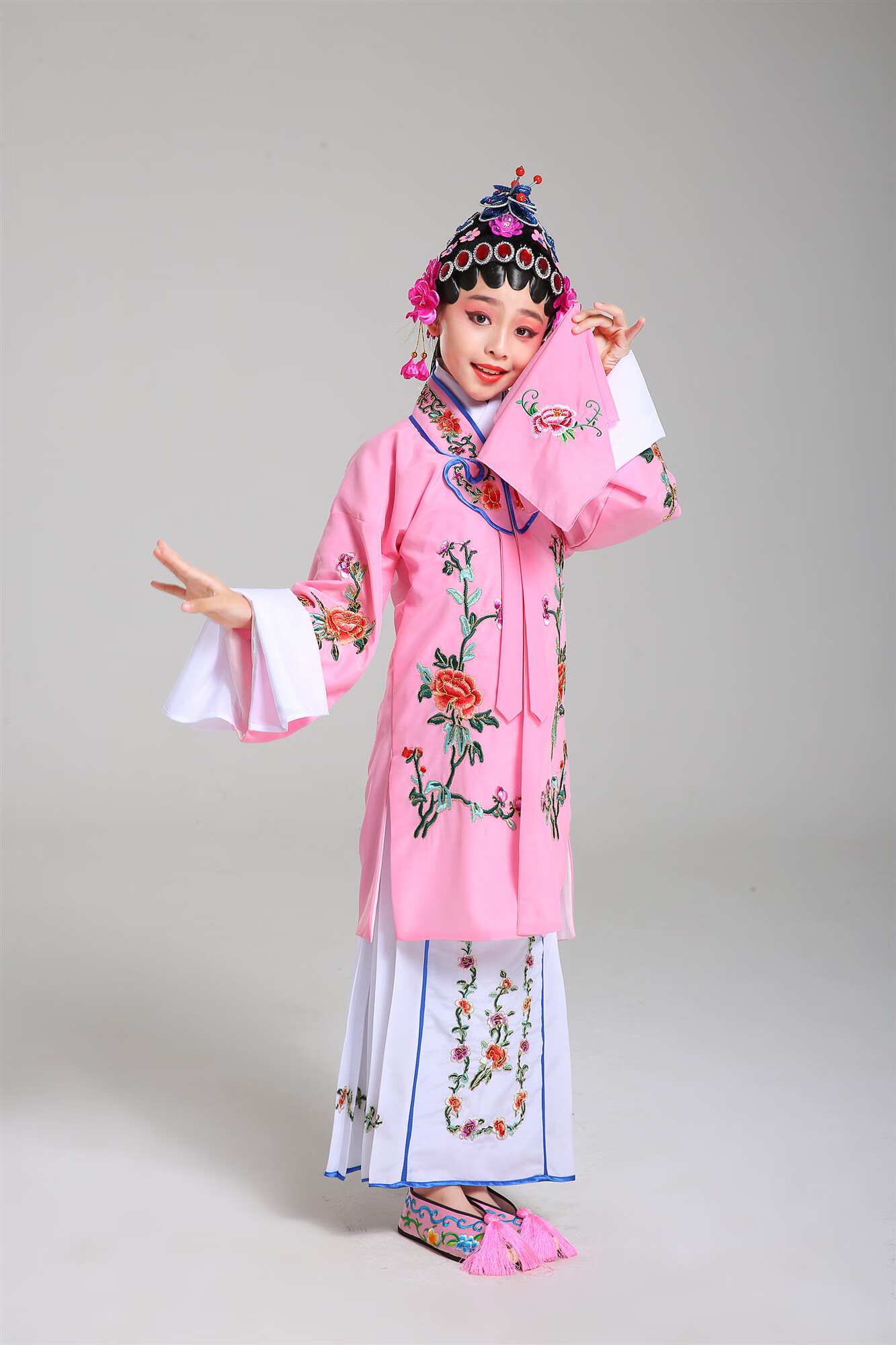 歌珀尼六一儿童京剧戏服女童演出服学生表演服舞台服装中国风小花旦戏