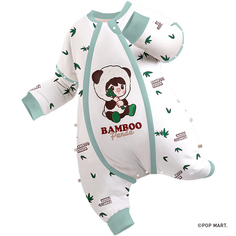 ibaby恒温婴儿睡袋泡泡玛特联名款儿童防踢被秋冬款连体睡衣宝宝睡被2 暖融款-竹子熊猫(适合12-16℃) 90码 身高80-90cm体重6.5-13kg