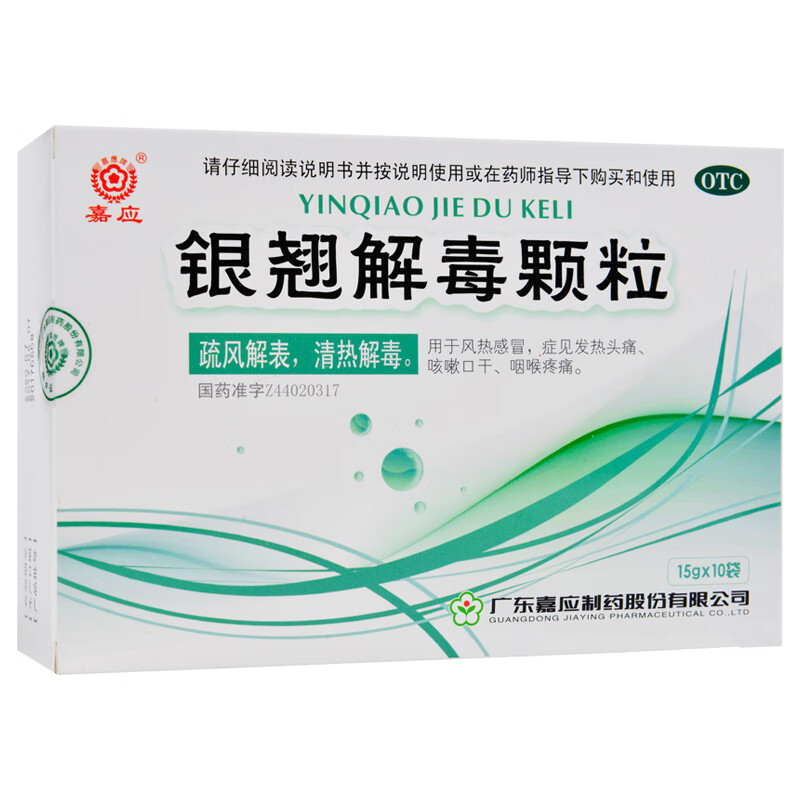 嘉应 银翘解毒颗粒 15g*10袋 otc