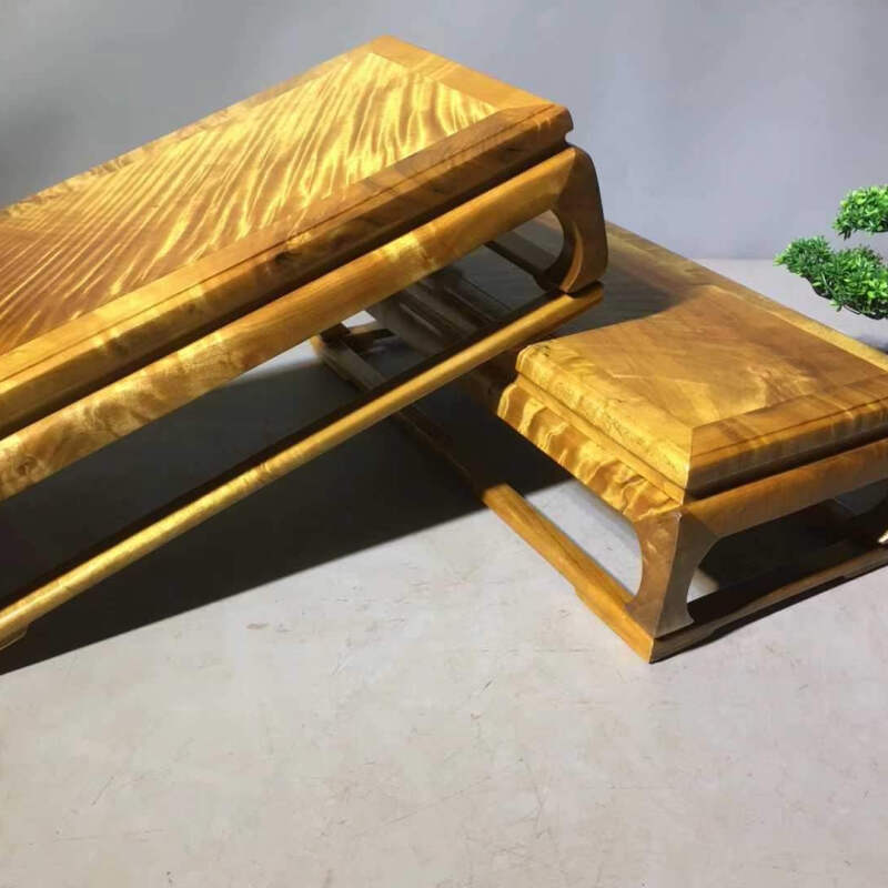 温朵金丝楠木木底坐小叶楠底座47/24/14.5摆件