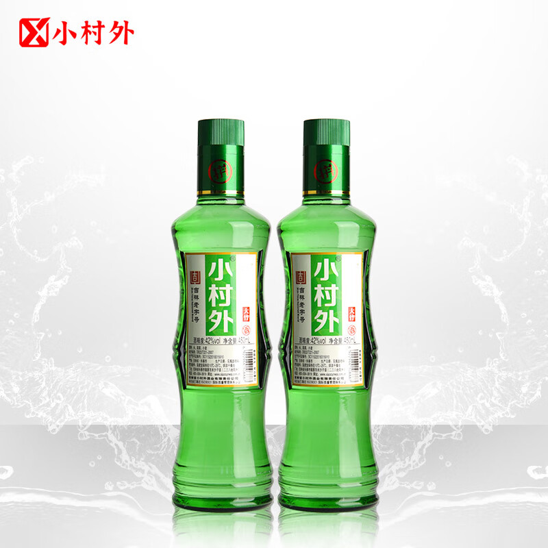 小村外绿竹大曲酒 浓香纯粮酒42度 吉林名酒 42度 450ml 2瓶