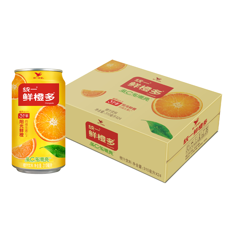 Uni-President 统一 鲜橙多 橙汁饮料 310ml*24罐