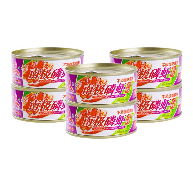 李禧记学雄虾罐头即食下酒下饭菜虾肉拌饭罐头海鲜食品 香辣【6罐】