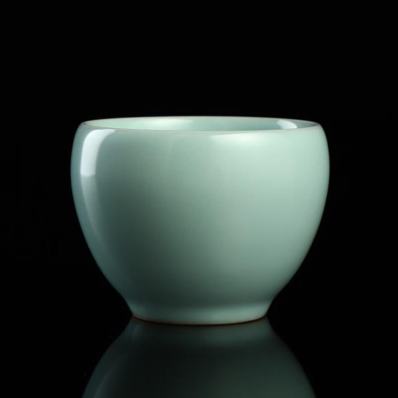 器美优品陈春发大师雨破天青汝窑茶杯手工陶瓷品茗杯主人杯功夫茶盏单