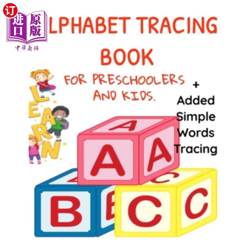 海外直订alphabet tracing book for preschoolers and kids: tracing