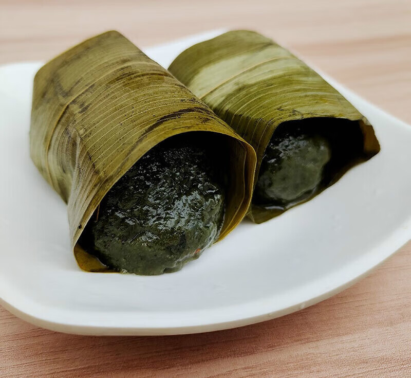 新食道湘西蒿子粑粑湖南农家特产棕叶粑艾草粑带馅甜馅腊肉馅手工制作