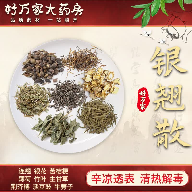银翘散 温病条辨 辛凉解表清热解毒中医经典方 大药房按方抓药中药材
