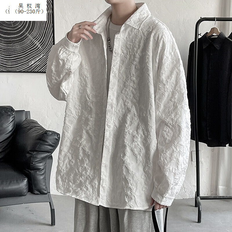 吴权湾胖子5xl230斤日系cityboy廓形衬衫男设计感小众胖子大码over