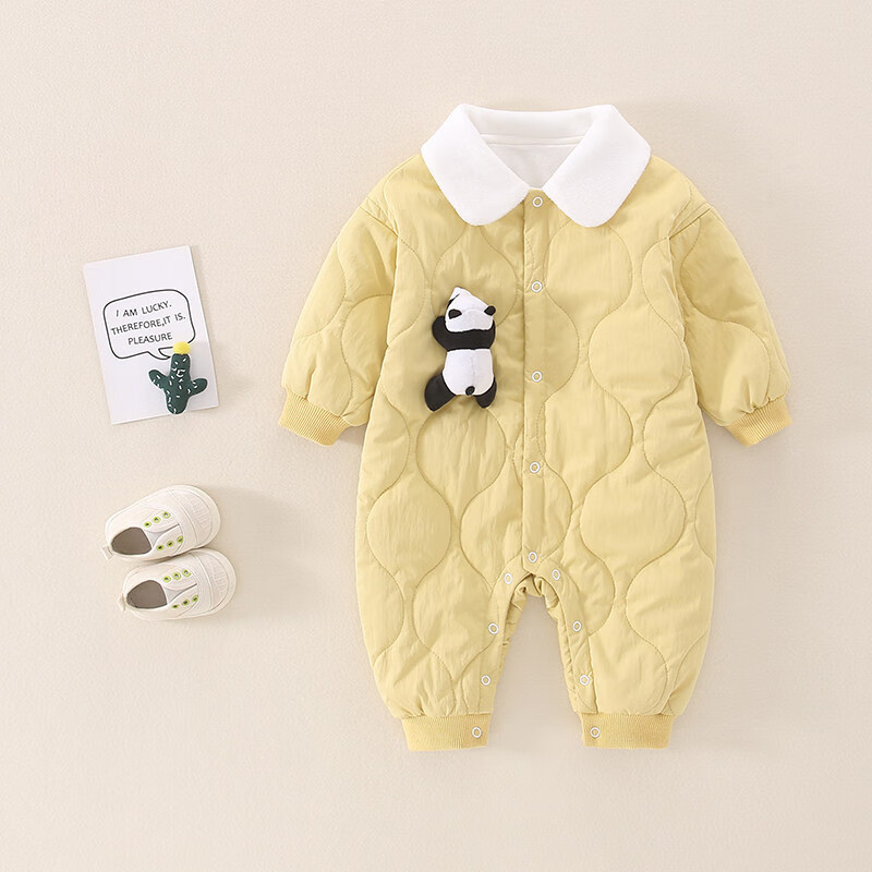 乔僖枫新生婴儿羽绒连体衣冬季拉链外出服加厚通用宝宝冬装抱衣爬爬服