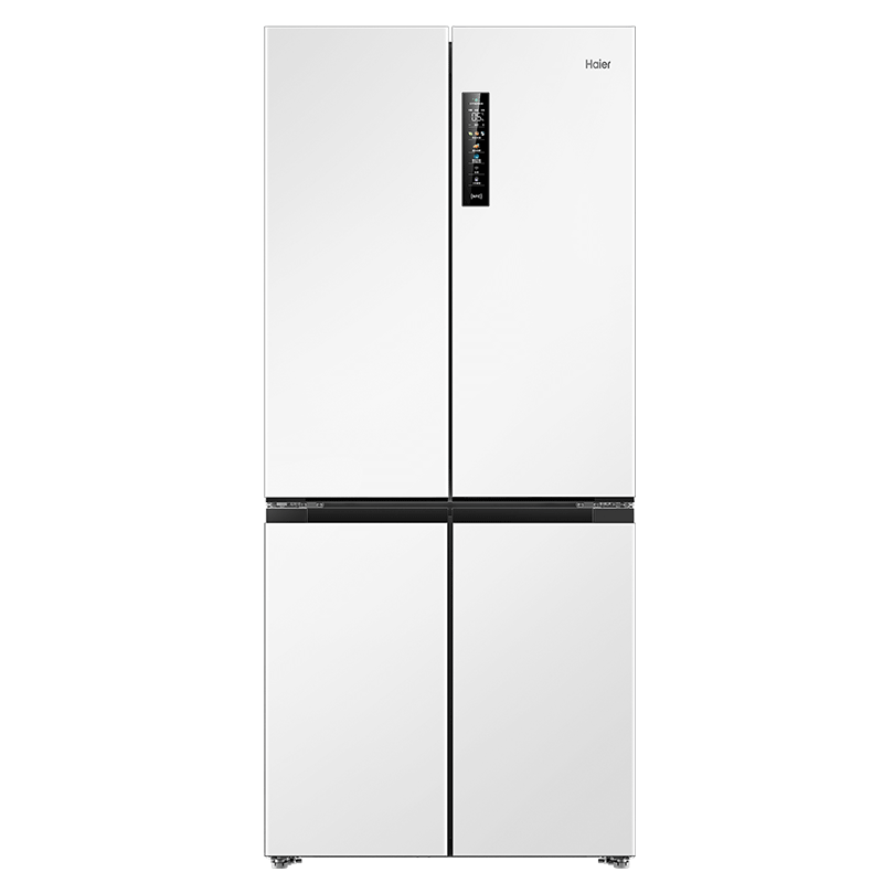 海尔（Haier）500L零距离自由嵌入十字对开双开四门电冰箱家用白色无霜一级能效超薄零嵌入式BCD-500WGHTD49W9U1