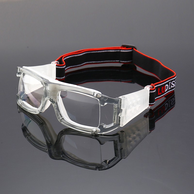 路迪森篮球眼镜运动近视眼镜 男专业打球护眼镜抗摔防撞击眼镜架 配近视足球眼镜框 打羽毛球眼镜女 近视镜（双眼-200）留言颜色