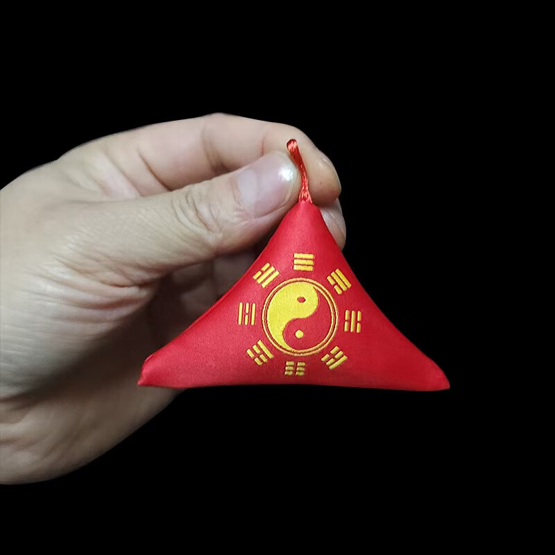 挂脖三角护身符空袋符袋平安福袋大袋子锦囊首饰装朱砂袋的 红色