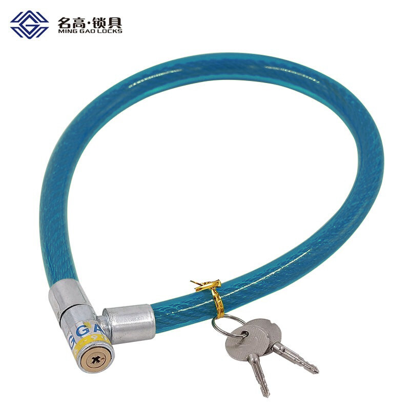 名高锁具软锁钢丝锁环型锁钢缆锁自行车软型锁钢条锁老款车锁防盗锁