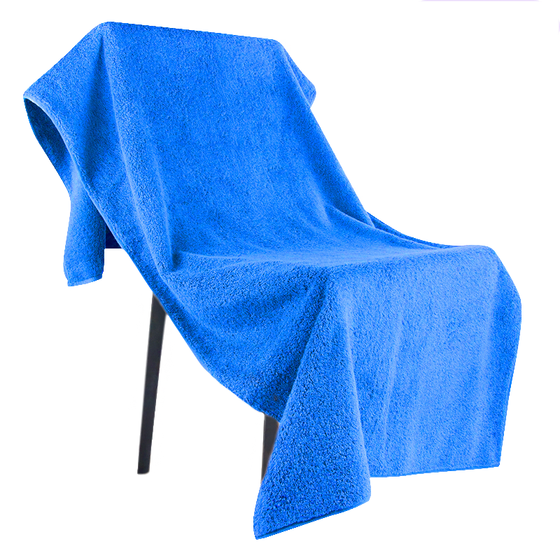 天气不错 洗车毛巾擦车布擦车毛巾超细纤维吸水毛巾清洁抹玻璃蓝色  60*160cm 1条装汽车用品