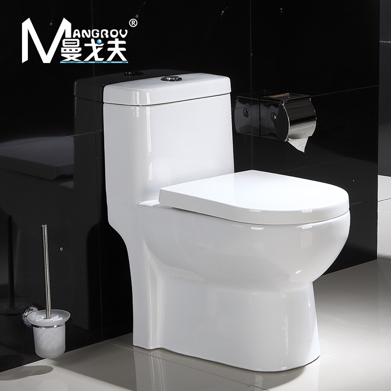 mangrov曼戈夫直排式马桶虹吸式强力冲水直冲式坐便器防臭防堵直落座