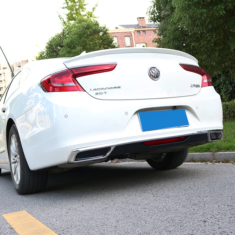 热迈适用于别克新君越后唇后包围改装专用后杠双出排气尾喉尾翼扰流板