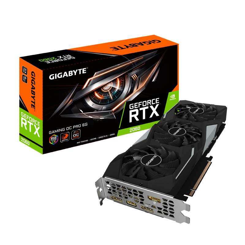 技嘉(gigabyte)rtx2060 gaming oc 6g显卡电竞吃鸡游戏独立显卡 rtx