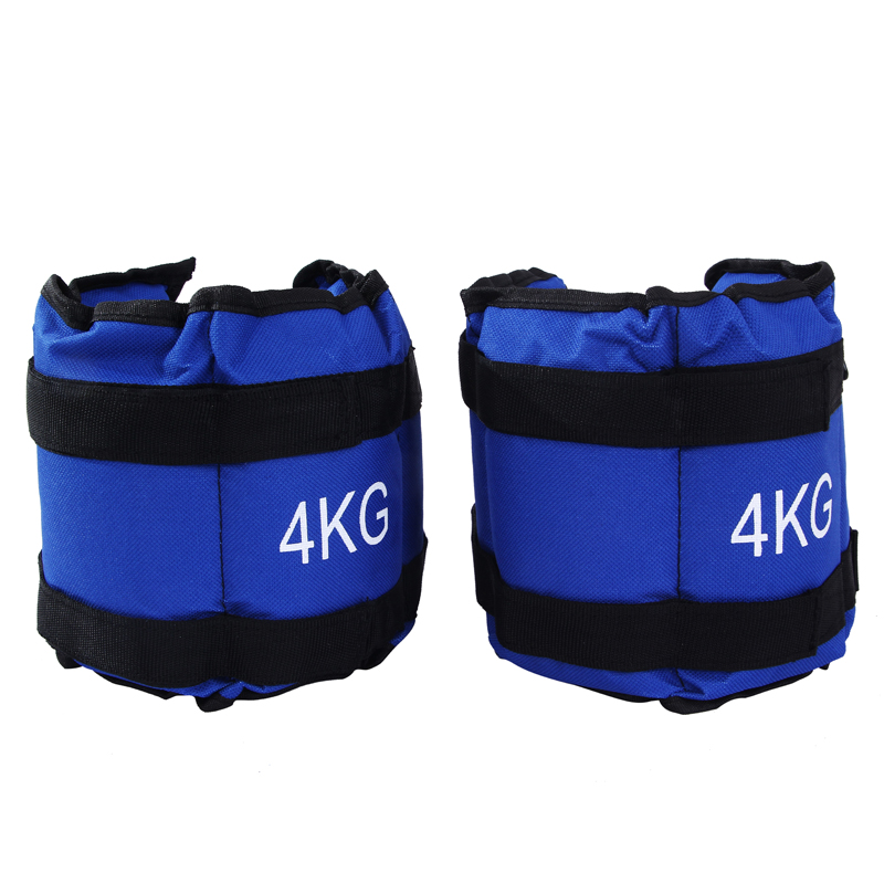 蒙拓嘉 负重跑步沙袋绑腿可绑手沙包2只装 蓝色4kg一对(共2只/每只2kg)