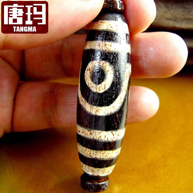 哈妮宝贝honeybaby一眼开山龙纹老皮天珠玛瑙吊坠男女项链玉髓西藏单