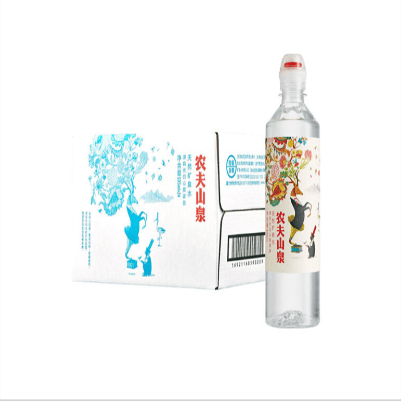 农夫山泉 天然矿泉水 运动盖设计学生水4种图案  年货送礼 535ml*24瓶