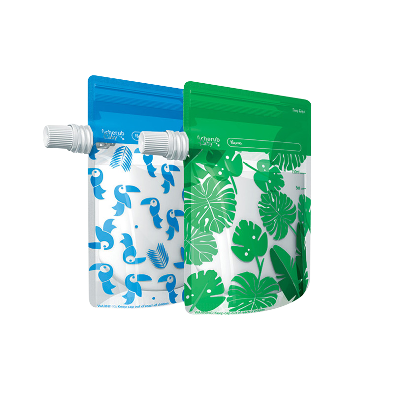 趣乐贝比（Cherub Baby）澳洲国民品牌 宝宝辅食袋可重复使用 蓝绿10只装