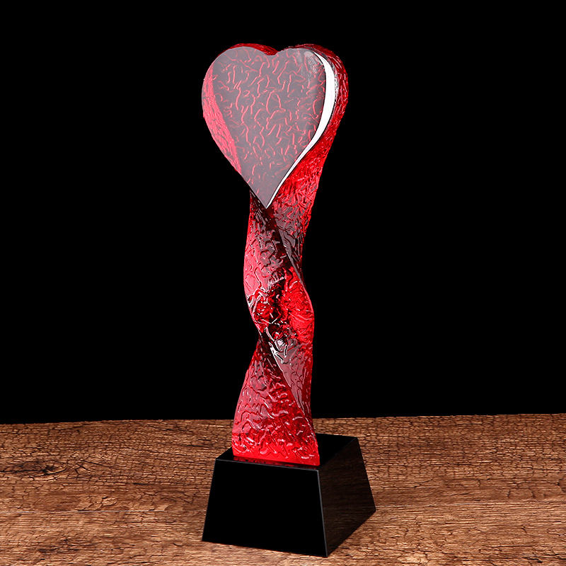 水晶奖杯定制奖牌送女朋友生日礼物礼物送逆行者志愿者慈善爱心奖杯