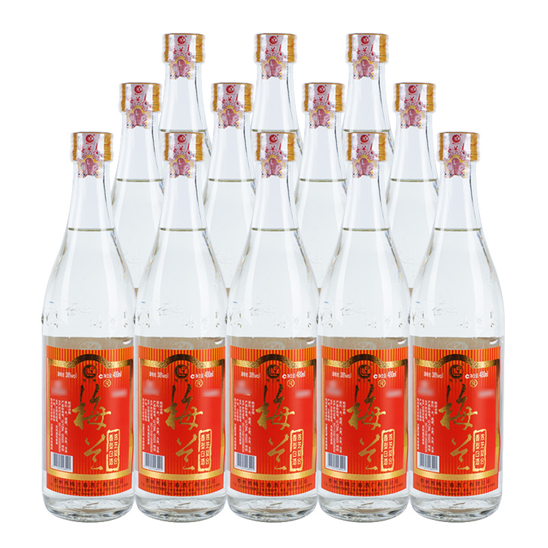 梅兰春 【发货新包装】百姓家常用酒 38度小白瓶 480ml*12瓶 光瓶装
